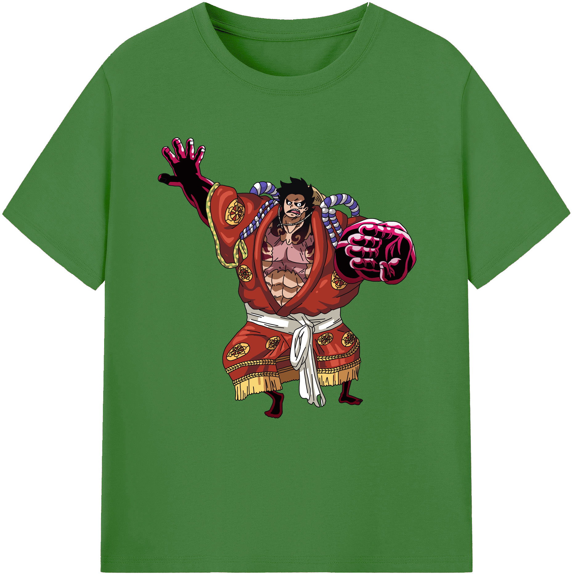 ワンピース モンキー・D・ルフィ ONE PIECE Monkey D. Luffy レディースカジュアルプリントTシャツ（綿100％）